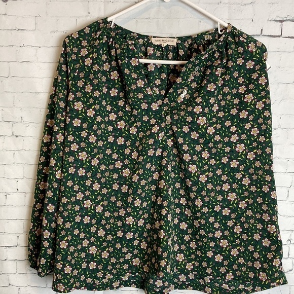 Mini Mignon Balloon Sleeve Blouse Kids Sz 12 French Girl Chic Feminine Paris - Picture 12 of 13